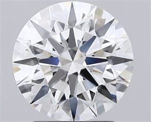 Picture of Lab Grown Diamond 2.09 Carats, Round with Excellent Cut, D Color, VVS2 Clarity and Certified by GIA
