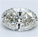 Natural Diamond 1.50 Carats, Oval with  Cut, I Color, SI2 Clarity and Certified by GIA