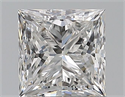 Natural Diamond 0.91 Carats, Princess with  Cut, E Color, VS2 Clarity and Certified by GIA
