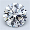 Natural Diamond 2.50 Carats, Round with Excellent Cut, D Color, VS1 Clarity and Certified by GIA