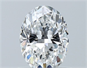 Natural Diamond 0.70 Carats, Oval with  Cut, D Color, VS2 Clarity and Certified by GIA