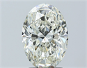 Natural Diamond 2.52 Carats, Oval with  Cut, K Color, SI2 Clarity and Certified by GIA
