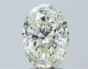 Picture of Natural Diamond 2.52 Carats, Oval with  Cut, K Color, SI2 Clarity and Certified by GIA