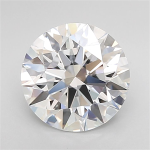 Picture of Lab Grown Diamond 2.53 Carats, Round with Excellent Cut, D Color, FL Clarity and Certified by GIA