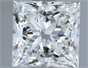 Natural Diamond 1.50 Carats, Princess with  Cut, I Color, VVS1 Clarity and Certified by IGI