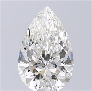 Picture of Natural Diamond 4.50 Carats, Pear with  Cut, I Color, SI2 Clarity and Certified by GIA