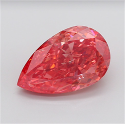 Picture of Lab Grown Diamond 10.08 Carats, Pear with  Cut, Fancy Vivid Pink Color, VS1 Clarity and Certified by IGI