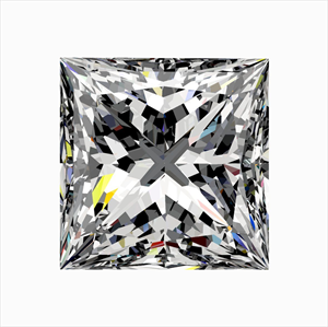 Picture of Natural Diamond 0.40 Carats, Princess with  Cut, H Color, VS1 Clarity and Certified by GIA