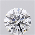 Lab Grown Diamond 2.01 Carats, Round with Excellent Cut, D Color, IF Clarity and Certified by IGI