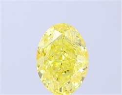 Picture of Lab Grown Diamond 2.70 Carats, Oval with  Cut, Fancy Intense Yellow Color, VS1 Clarity and Certified by IGI