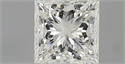 Natural Diamond 0.72 Carats, Princess with  Cut, K Color, IF Clarity and Certified by GIA