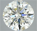Natural Diamond 0.90 Carats, Round with Excellent Cut, J Color, SI1 Clarity and Certified by IGI