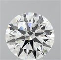 Lab Grown Diamond 5.11 Carats, Round with Ideal Cut, E Color, VS1 Clarity and Certified by IGI
