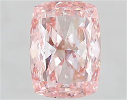 Picture of Lab Grown Diamond 4.10 Carats, CUSHION MODIFIED with  Cut, Fancy Vivid Pink Color, VS1 Clarity and Certified by IGI