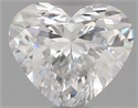 Natural Diamond 0.50 Carats, Heart with  Cut, E Color, SI2 Clarity and Certified by GIA