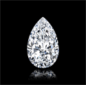 Natural Diamond 4.03 Carats, Pear with  Cut, D Color, VVS2 Clarity and Certified by GIA