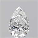 Natural Diamond 0.50 Carats, Pear with  Cut, F Color, VS1 Clarity and Certified by GIA