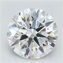 Lab Grown Diamond 2.01 Carats, Round with Excellent Cut, D Color, IF Clarity and Certified by GIA