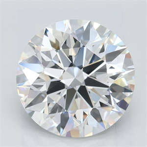 Picture of Lab Grown Diamond 2.01 Carats, Round with Excellent Cut, D Color, IF Clarity and Certified by GIA