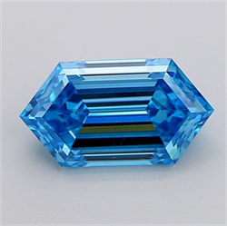 Picture of Lab Grown Diamond 3.23 Carats, HEXAGONAL with  Cut, Fancy Vivid Blue Color, VVS2 Clarity and Certified by IGI