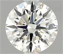 Natural Diamond 1.10 Carats, Round with Excellent Cut, I Color, VVS2 Clarity and Certified by IGI