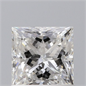 Natural Diamond 0.85 Carats, Princess with  Cut, G Color, VS2 Clarity and Certified by GIA