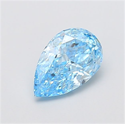 Picture of Lab Grown Diamond 1.31 Carats, Pear with  Cut, Fancy Vivid Blue Color, VVS2 Clarity and Certified by IGI