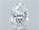 Natural Diamond 1.22 Carats, Oval with  Cut, D Color, VVS1 Clarity and Certified by GIA