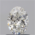 Natural Diamond 0.60 Carats, Oval with  Cut, F Color, VVS2 Clarity and Certified by GIA