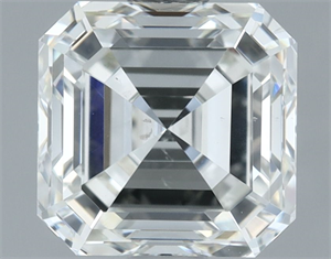 Foto Diamante Natural 1.51 quilates, Asscher , Color H, claridad SI1 y certificado IGI de