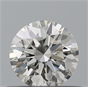 Natural Diamond 0.44 Carats, Round with Excellent Cut, H Color, VVS1 Clarity and Certified by IGI