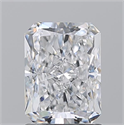 Natural Diamond 1.53 Carats, Radiant with  Cut, D Color, SI2 Clarity and Certified by GIA