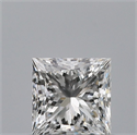 Natural Diamond 0.57 Carats, Princess with  Cut, E Color, VVS2 Clarity and Certified by GIA