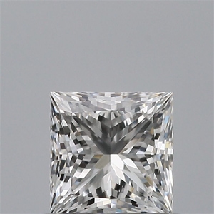 Picture of Natural Diamond 0.57 Carats, Princess with  Cut, E Color, VVS2 Clarity and Certified by GIA
