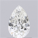 Natural Diamond 0.55 Carats, Pear with  Cut, H Color, VVS2 Clarity and Certified by GIA
