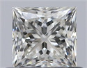 Natural Diamond 0.52 Carats, Princess with  Cut, J Color, VVS1 Clarity and Certified by GIA