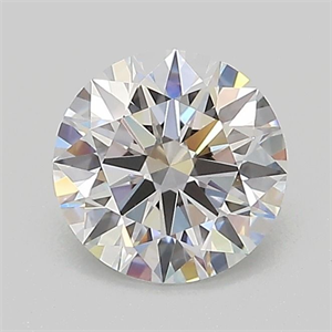 Picture of Lab Grown Diamond 1.08 Carats, Round with Ideal Cut, D Color, VVS2 Clarity and Certified by IGI