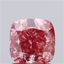 Picture of Lab Grown Diamond 1.51 Carats, CUSHION MODIFIED with  Cut, Fancy Vivid Pink Color, VVS1 Clarity and Certified by IGI