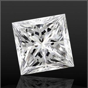 Picture of Natural Diamond 1.56 Carats, Princess with  Cut, F Color, SI2 Clarity and Certified by GIA