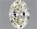 Natural Diamond 0.90 Carats, Oval with  Cut, K Color, VVS2 Clarity and Certified by GIA