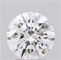 Lab Grown Diamond 2.53 Carats, Round with Ideal Cut, D Color, IF Clarity and Certified by IGI
