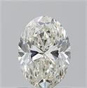 Natural Diamond 0.90 Carats, Oval with  Cut, J Color, VS2 Clarity and Certified by GIA