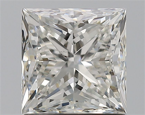 Foto Diamante Natural 1.50 quilates, Princesa , Color H, claridad SI1 y certificado GIA de