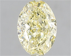 Picture of Lab Grown Diamond 1.55 Carats, Oval with  Cut, Fancy Intense Yellow Color, VS1 Clarity and Certified by IGI