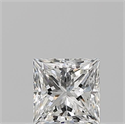 Natural Diamond 0.58 Carats, Princess with  Cut, F Color, VS2 Clarity and Certified by GIA