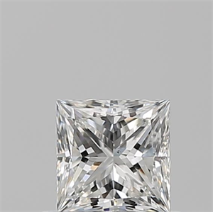 Picture of Natural Diamond 0.58 Carats, Princess with  Cut, F Color, VS2 Clarity and Certified by GIA