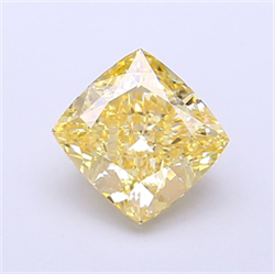 Picture of Lab Grown Diamond 2.09 Carats, CUSHION MODIFIED with  Cut, Fancy Yellow Color, VS1 Clarity and Certified by IGI