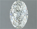Natural Diamond 1.50 Carats, Oval with  Cut, H Color, SI2 Clarity and Certified by IGI