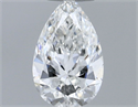 Diamante Natural 0.33 quilates, De pera , Color F, claridad VVS2 y certificado GIA
