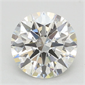 Lab Grown Diamond 2.52 Carats, Round with Ideal Cut, E Color, VS1 Clarity and Certified by IGI
